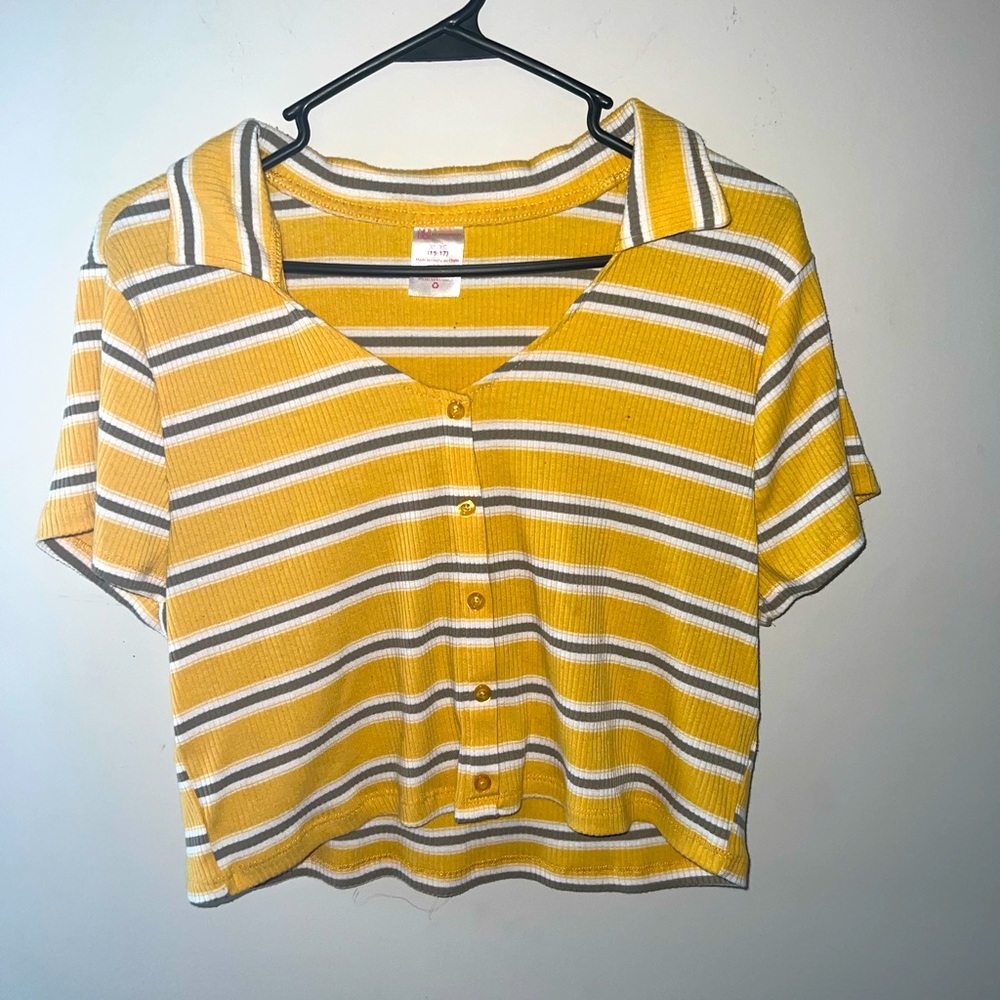 Yellow Two Piece Skirt Set